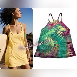 Free People Movement Hot Shot Mini Romper size Small NEW Mango Tie Dye